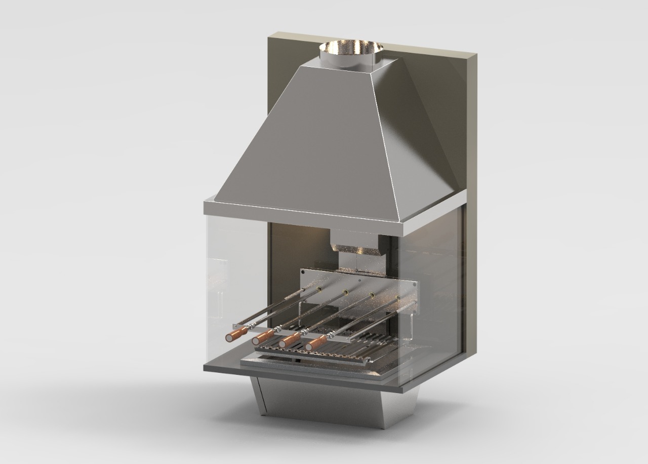 Kit Braseiro Versa Grill c/ Coifa